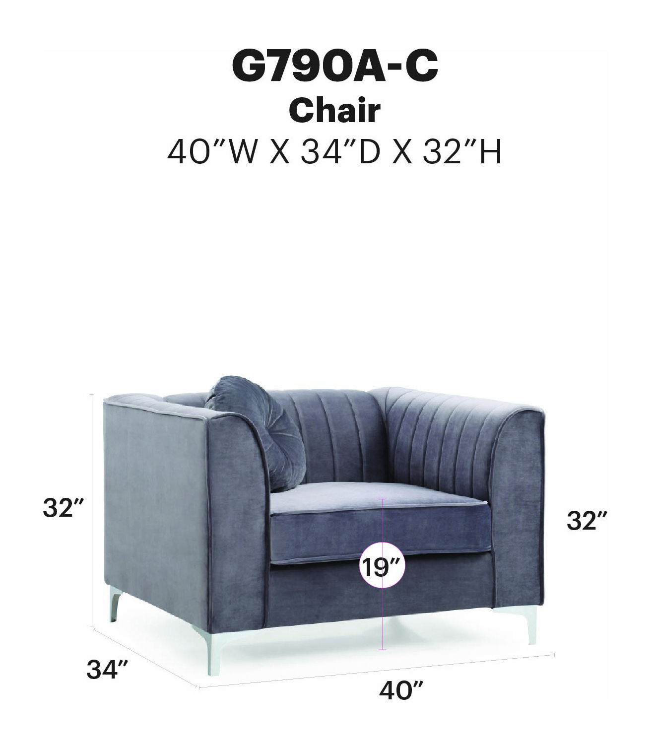 Glory Furniture - Delray - Chair