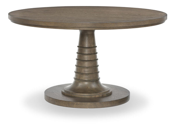 Seraphina - Complete Round Dining Table - Midnight Oak