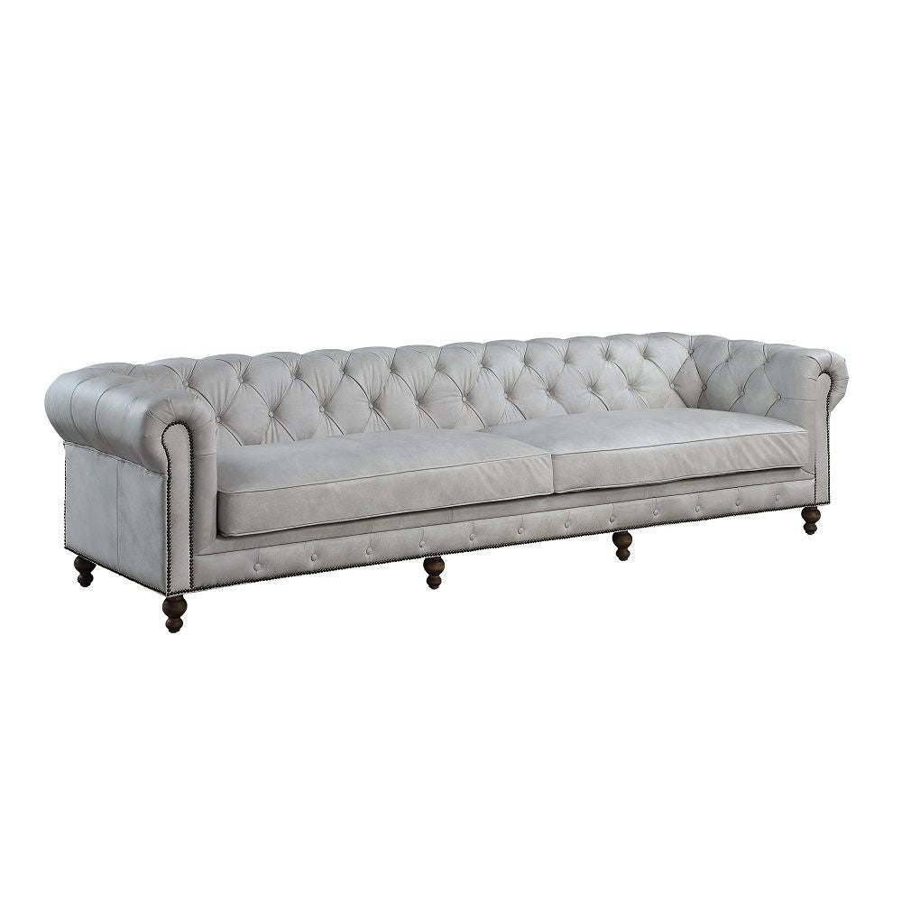 Ofer - Sofa - Vintage White Top Grain Leather