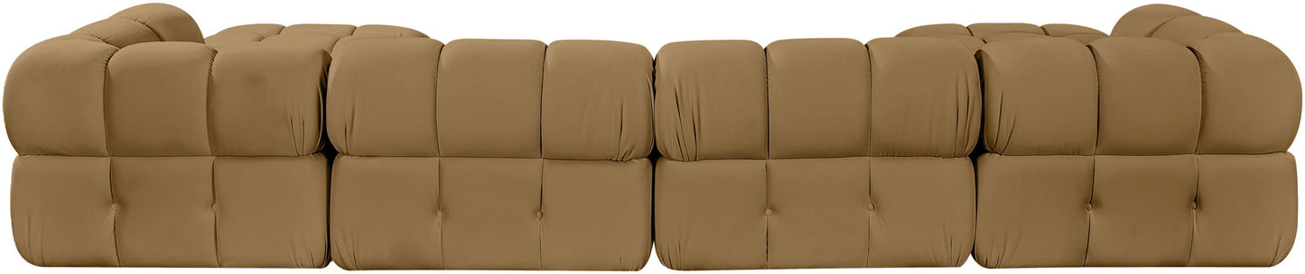 Orin - Velvet 6 Piece Modular Double Chaise Sectional