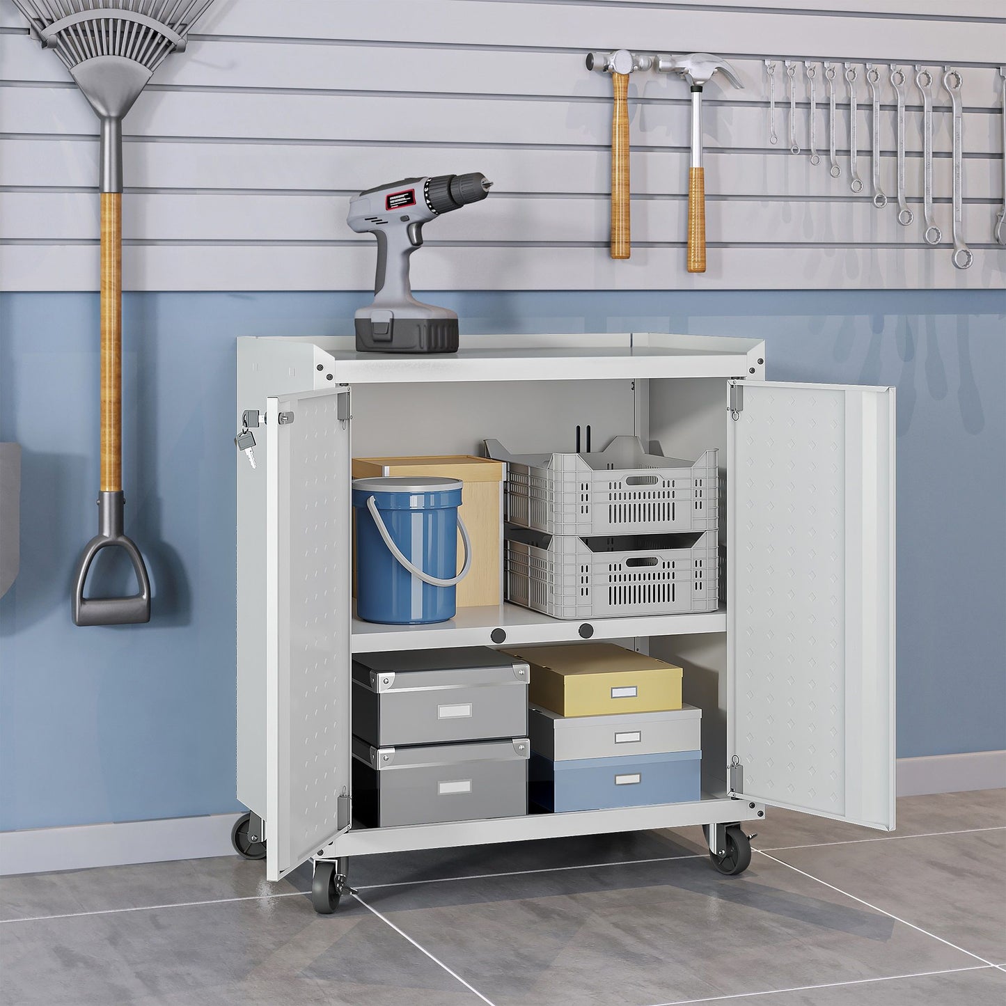 Manhattan Fortress - Rolling Garage Cabinet With 2 Doors
