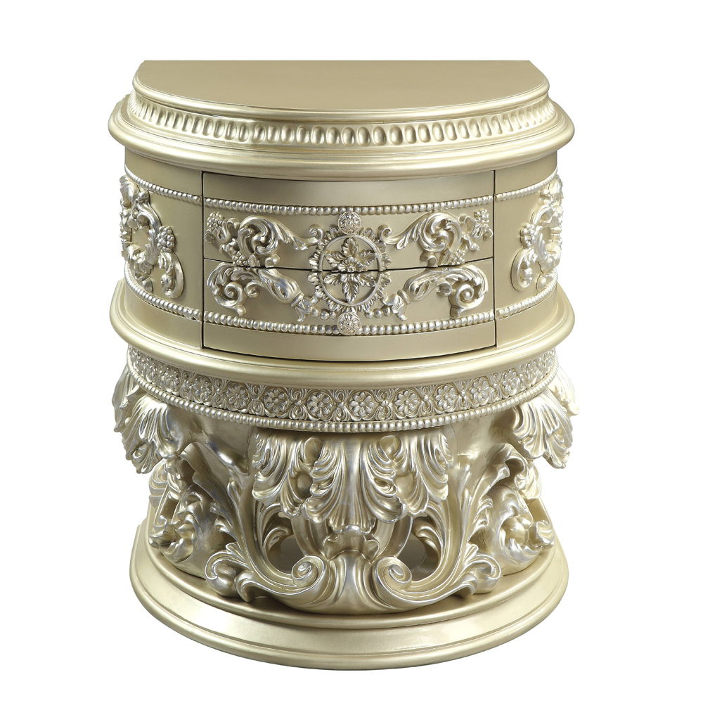Vatican - Nightstand - Champagne Silver