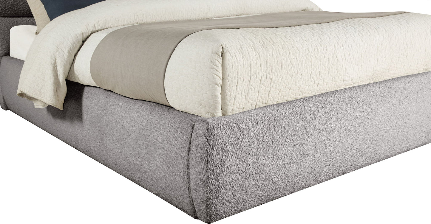 Adam - Boucle Fabric Bed With 89" Headboard