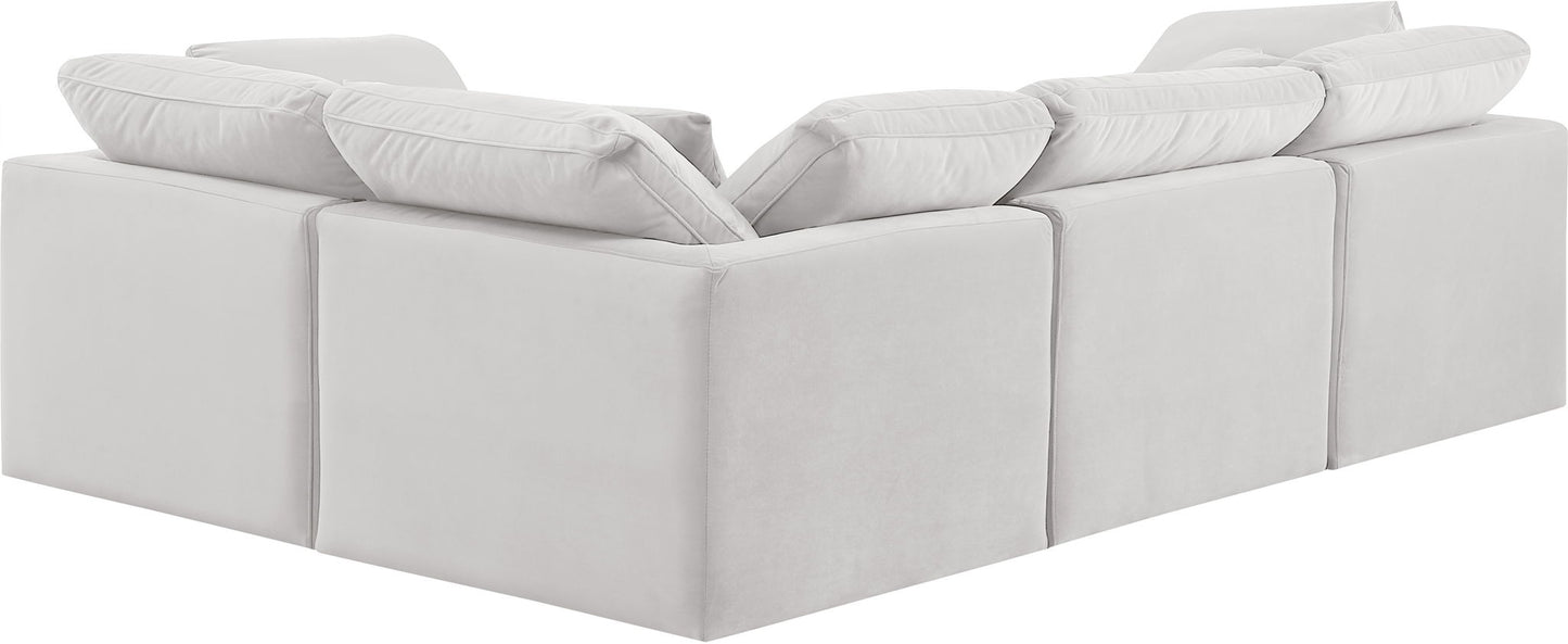 Indulge - Velvet 4 Piece Modular Corner Sectional