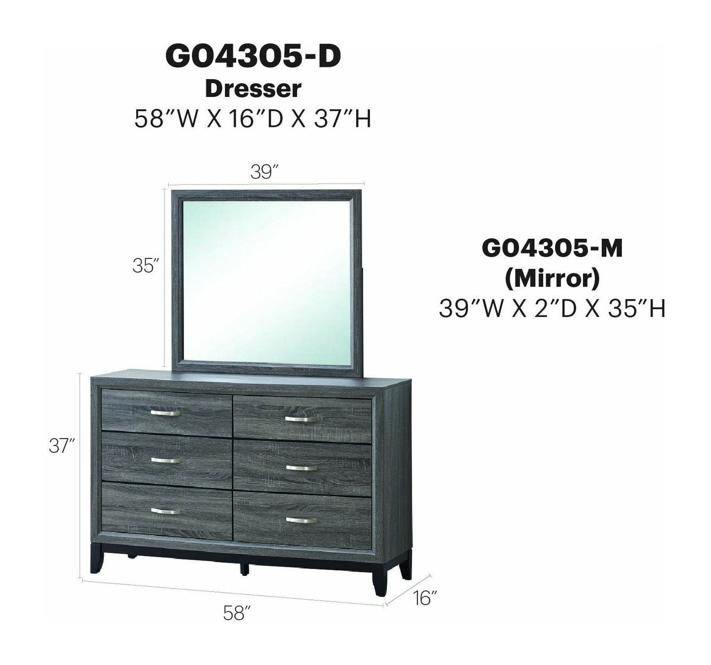 Glory Furniture - Glasgow - Dresser