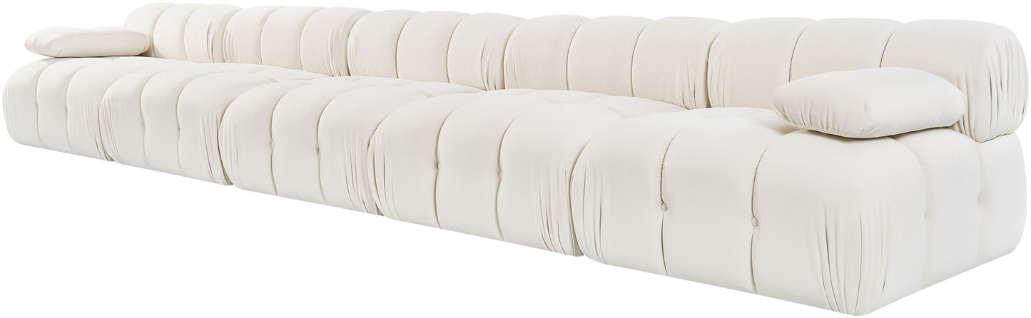 Orin - Velvet 5 Piece Modular Armless Sofa