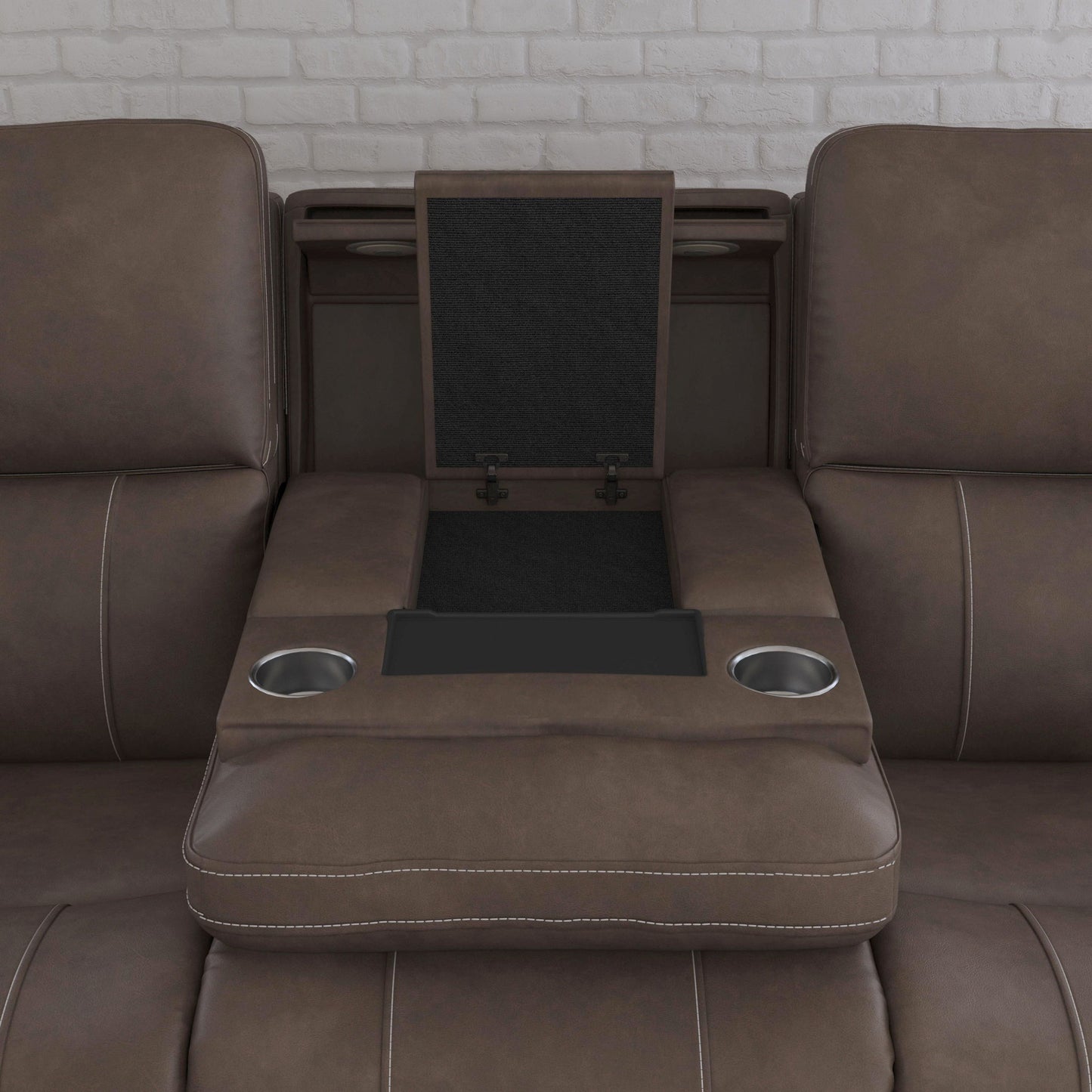 Carter - Power Reclining Sofa With Console & Power Headrests & Lumbar - Cappuccino