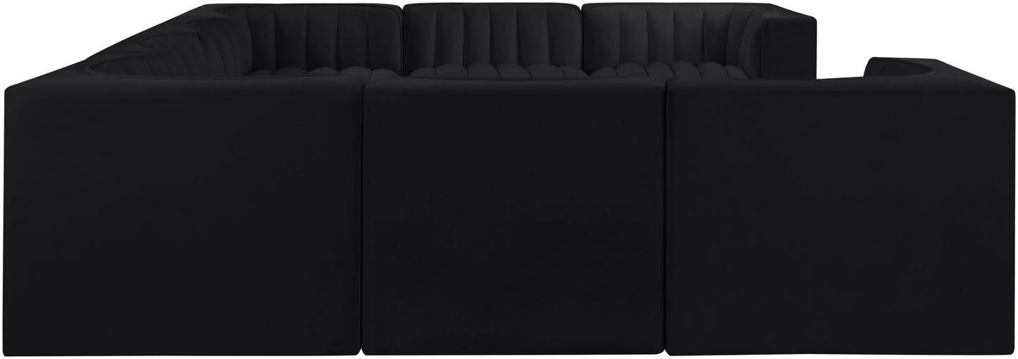Rummi - Velvet Performance Fabric Upholstered Modular Sectional