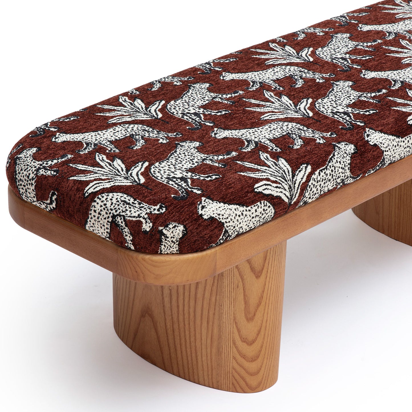 Ollie -  Leopard Jacquard Bench
