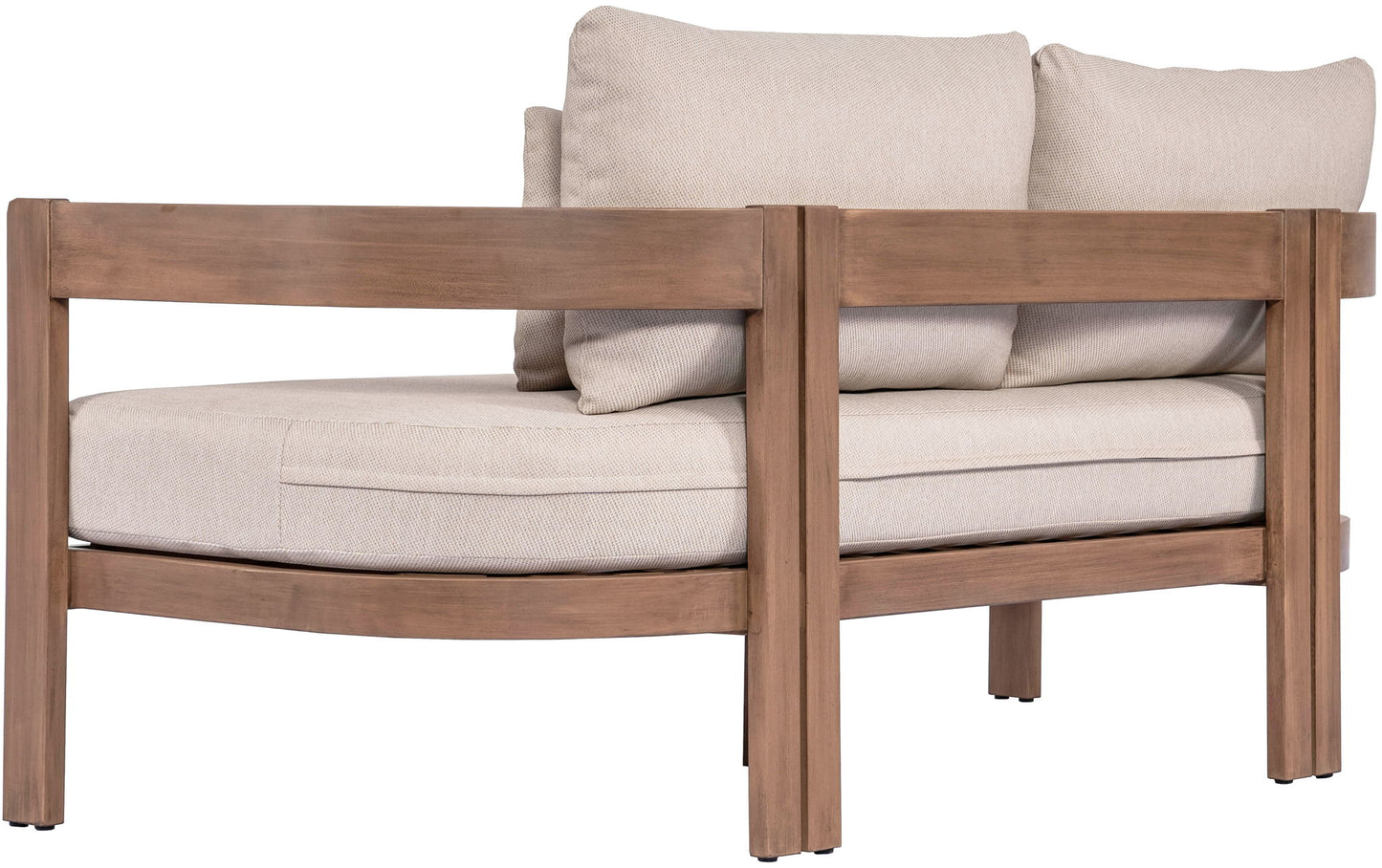 Newport - Water Resistant Fabric 65" Upholstered Outdoor Patio Loveseat