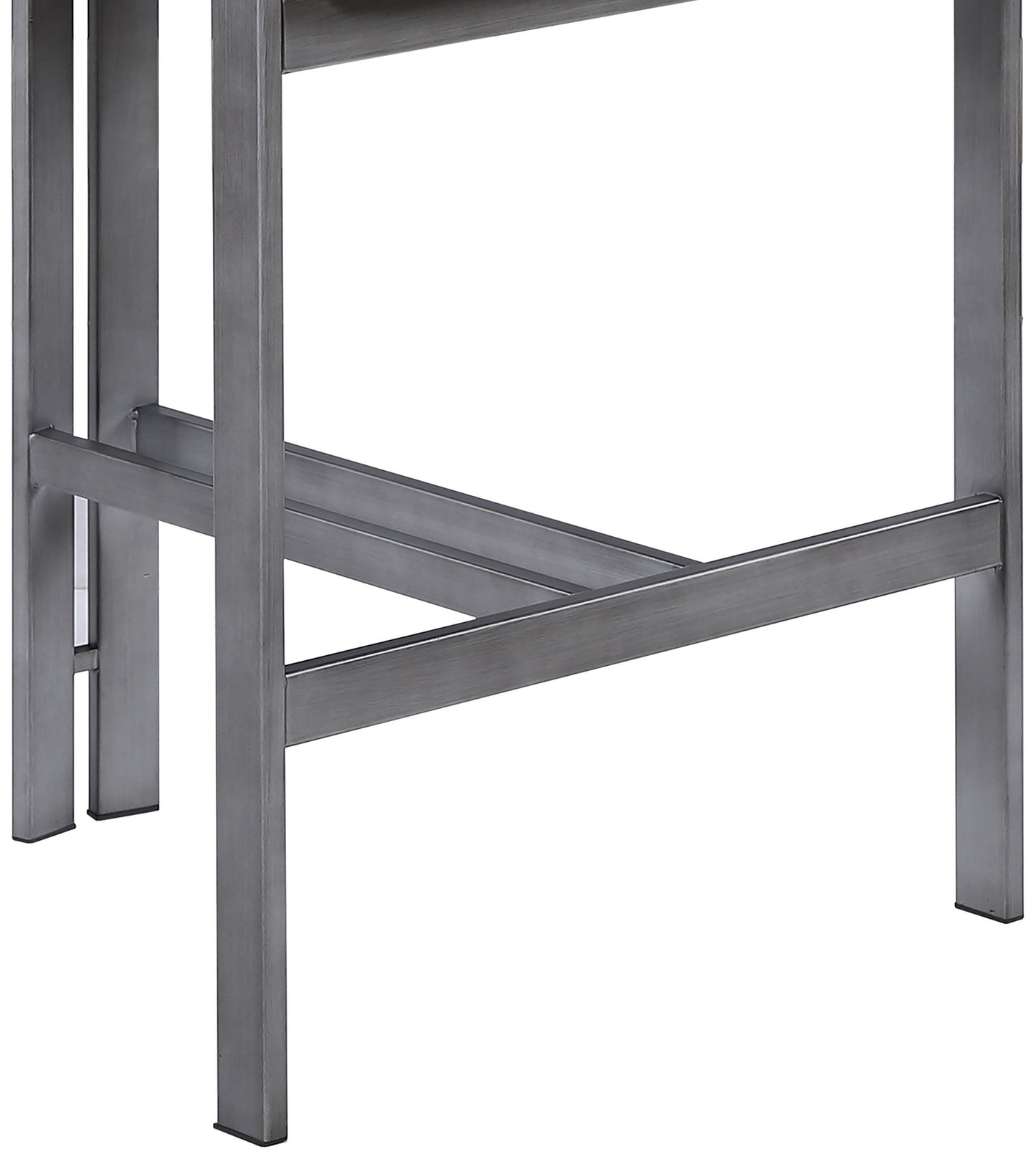 Aurum - Vegan Leather Upholstered Counter Stool With Gray Base