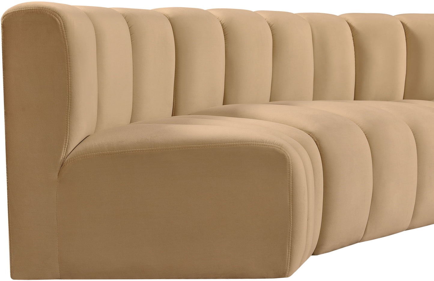 Arc - Velvet 6 Piece U-Shaped Modular Sofa