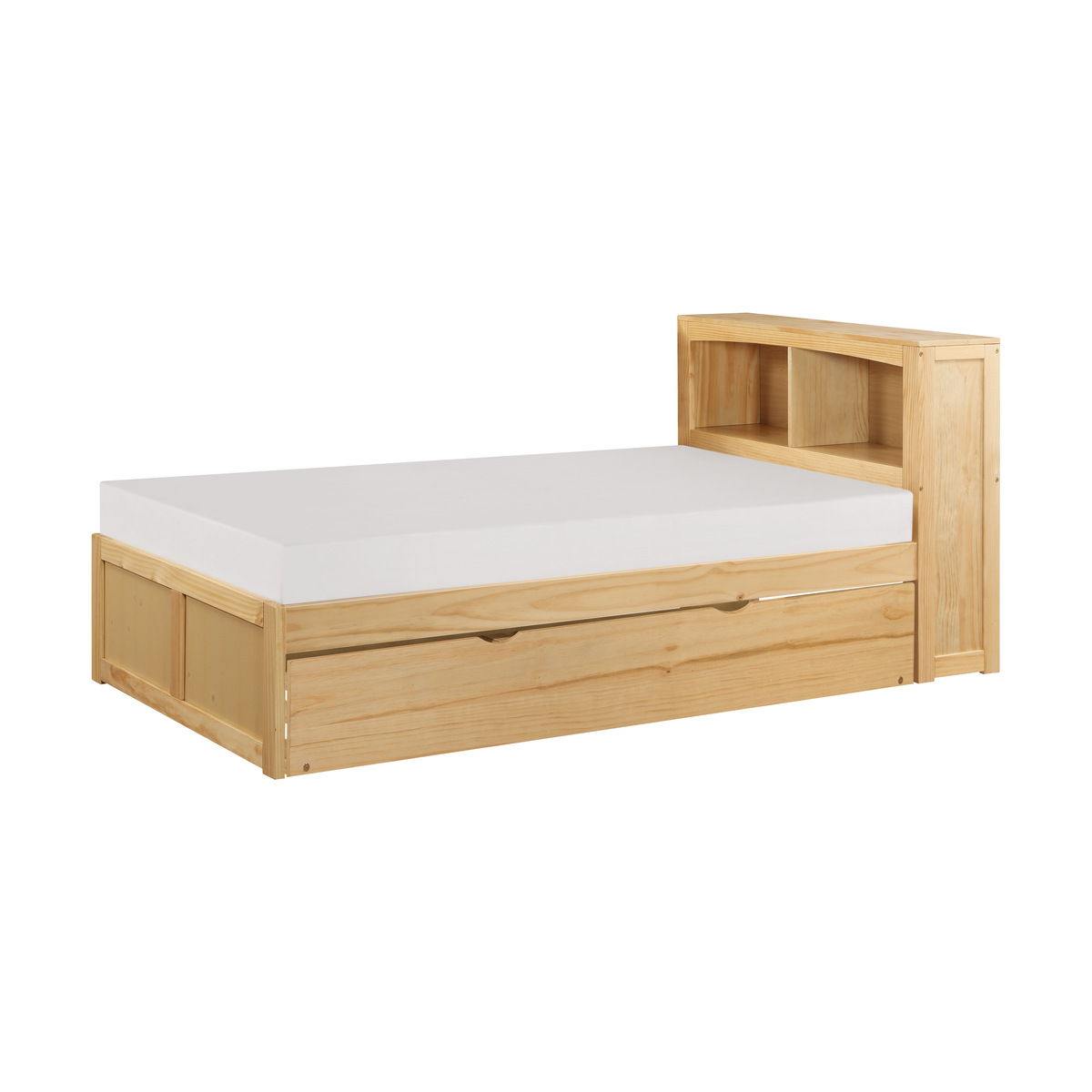 Bartly Twin Bookcase Platform Bed with Twin Trundle