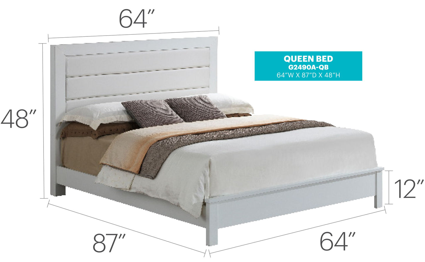 Glory Furniture - Burlington - Upholstered Bed