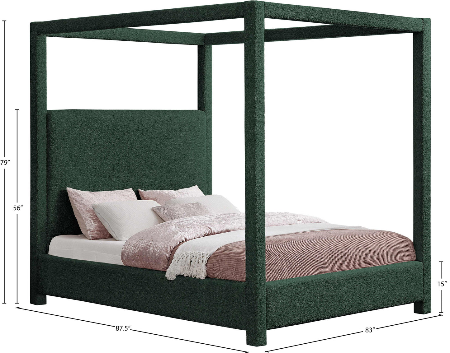 Eden - Boucle Fabric Upholstered Bed