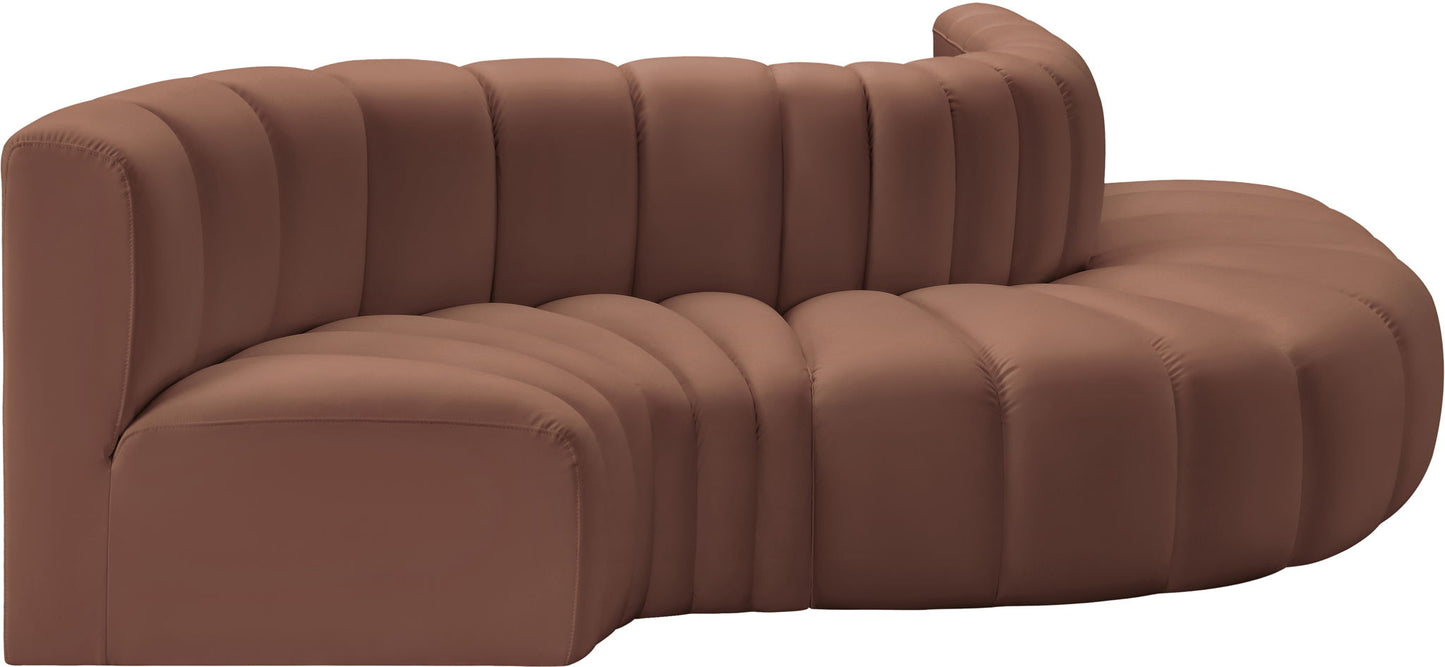 Arc - Faux Leather 5 Piece Modular Sofa