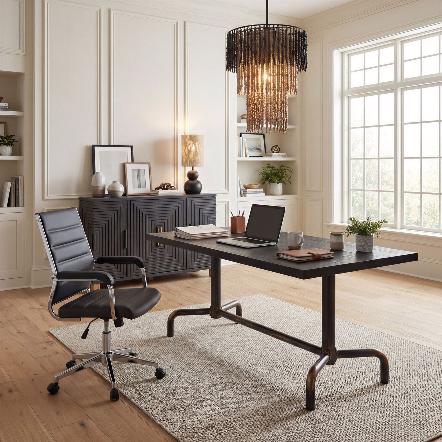 Bizu - Ceiling Lamp - Black / Beige