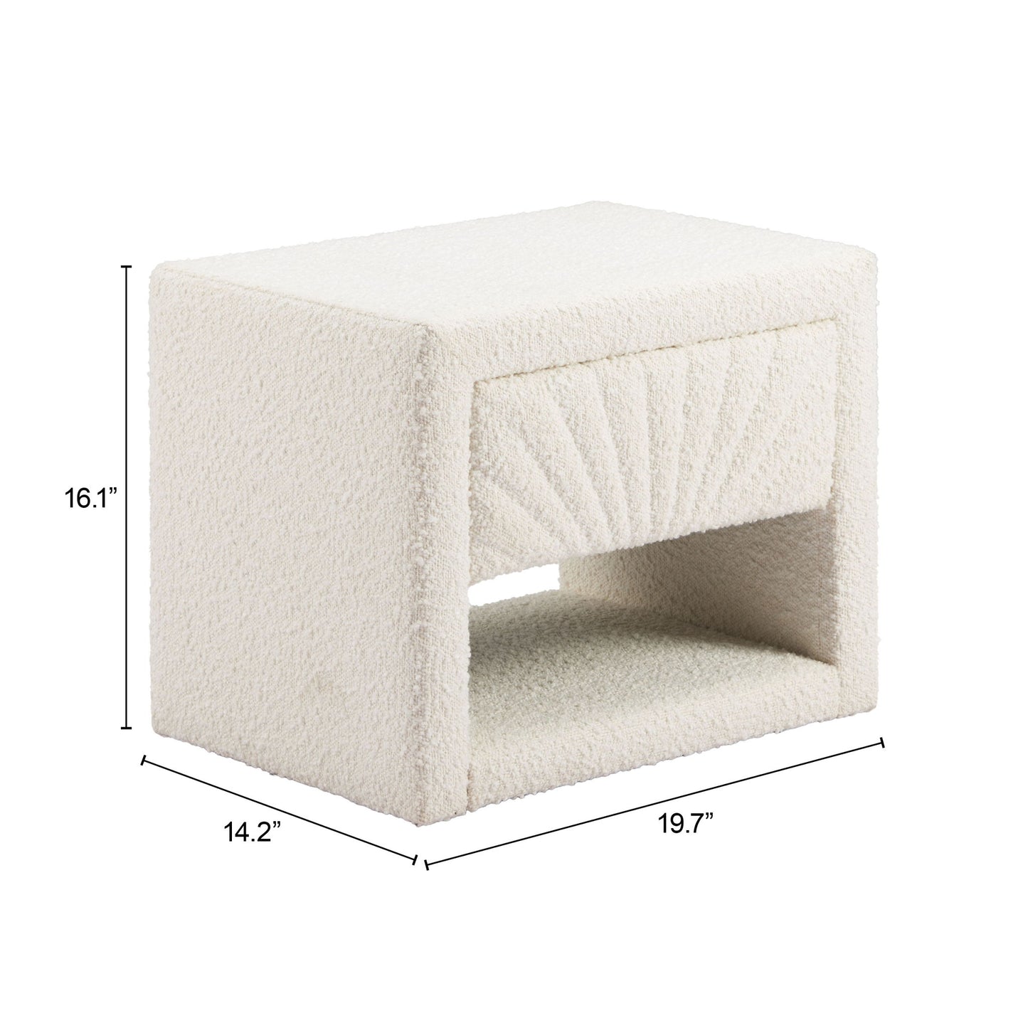 Baris - Nightstand - Ivory