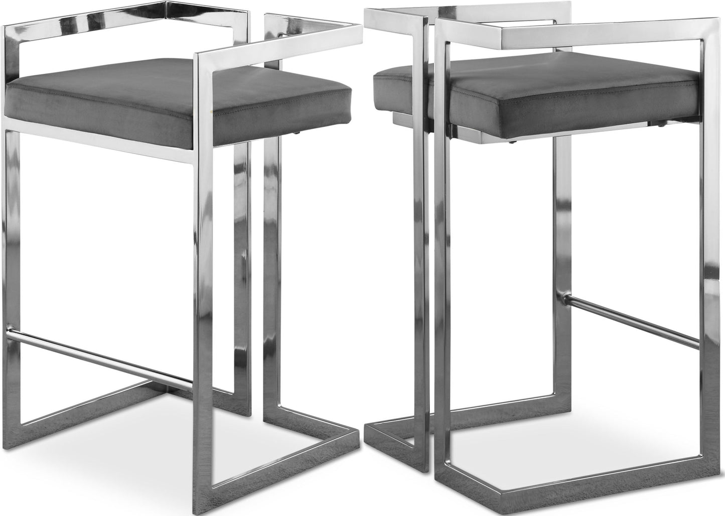Ezra - Stool with Chrome Legs (Set of 2)