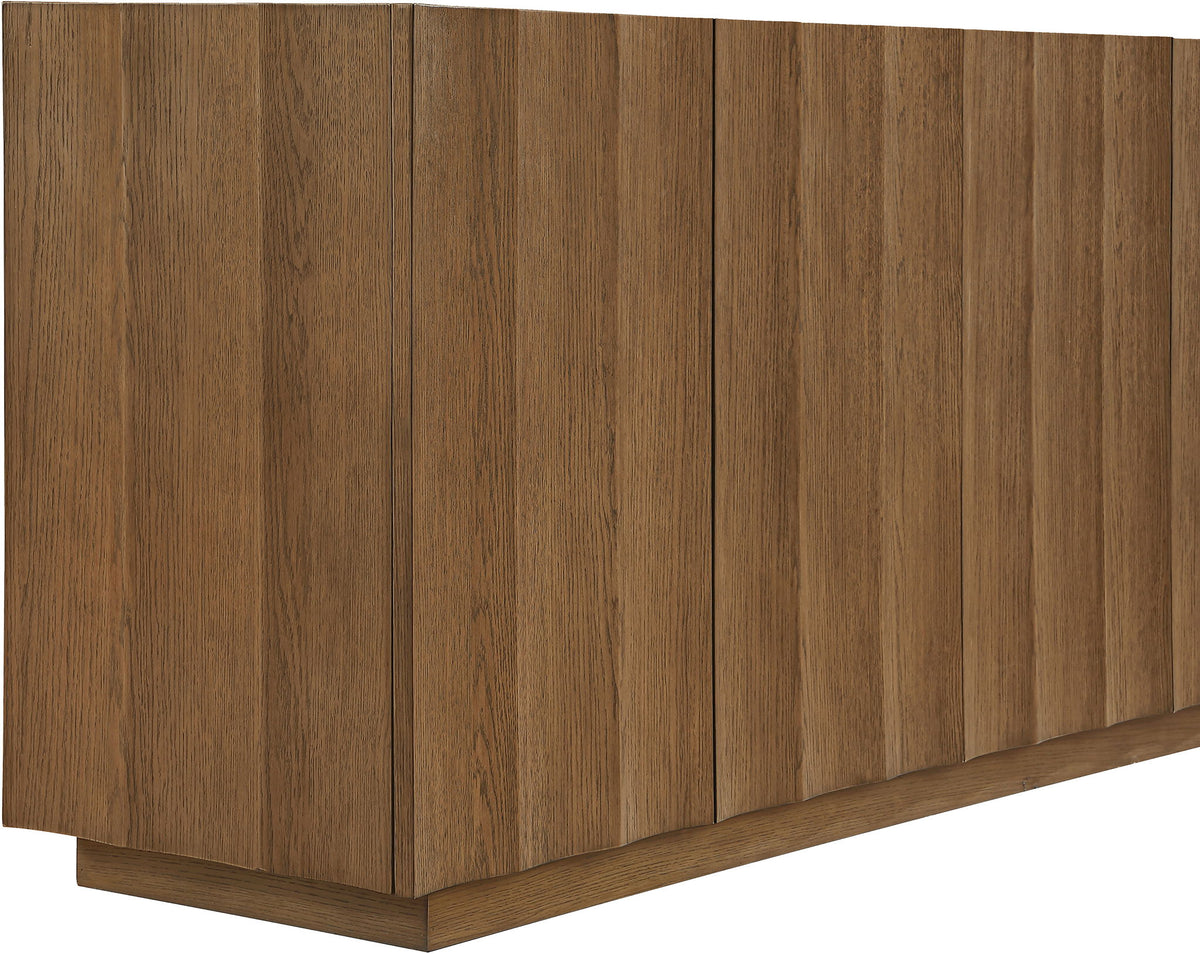 Swoon - Oak Veneer And Solid Wood Sideboard / Buffet - Brown