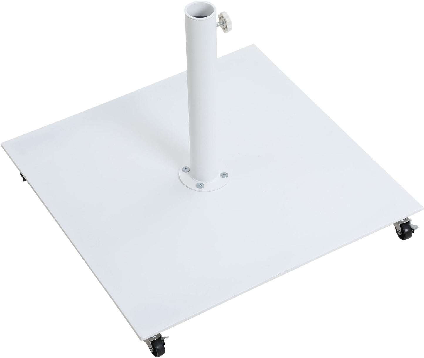 Amalfi - Aluminum Patio Umbrella - White Base / Black Pole