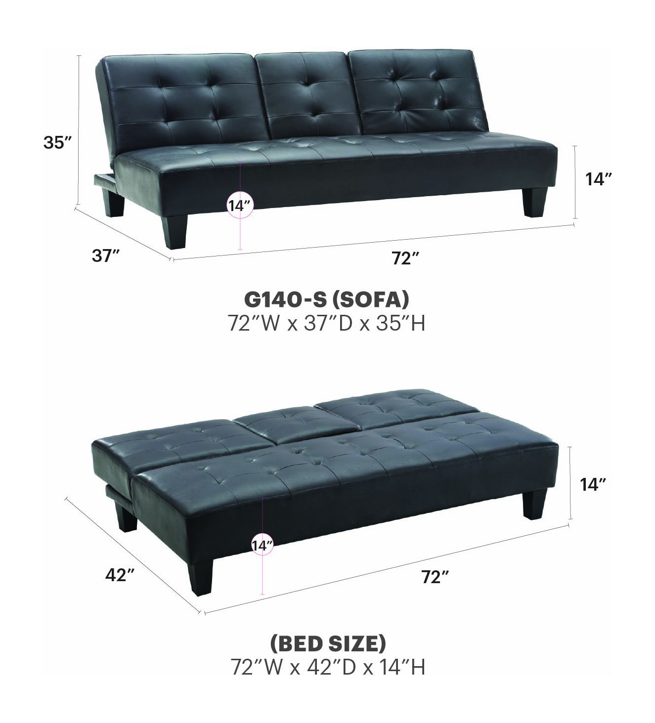 Richie - Sofa Bed - Black