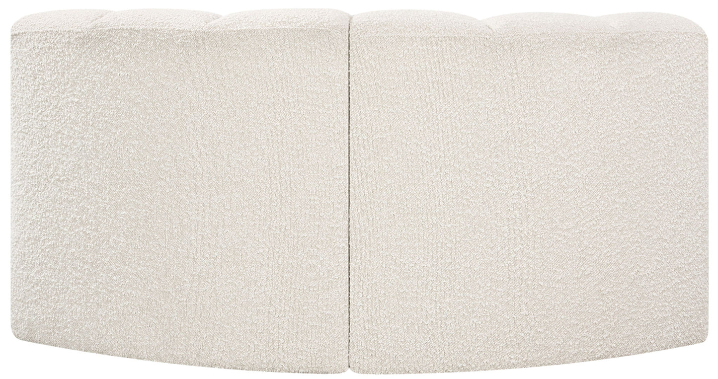 Arc - Boucle Fabric 2 Piece Modular Sofa