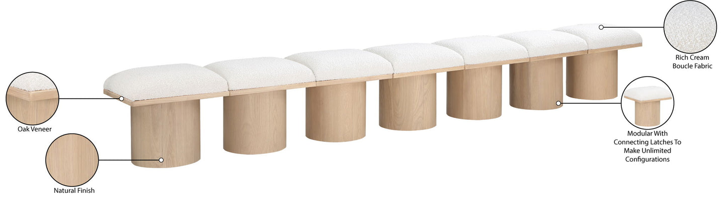 Pavilion - 7 Piece Modular Bench With Natural Base