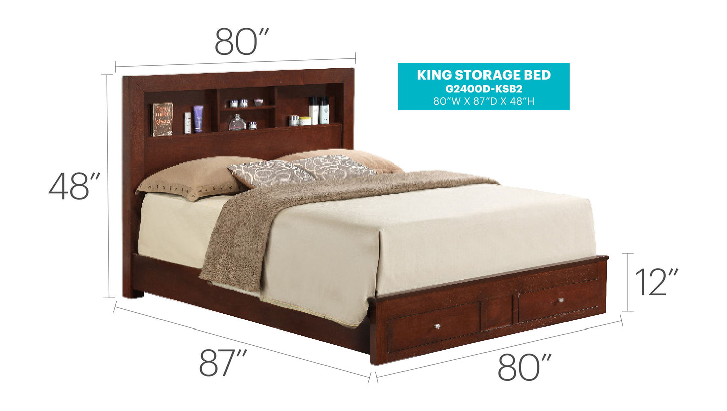 Glory Furniture - Burlington - Storage Bed