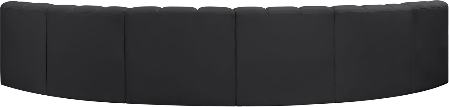 Arc - Faux Leather 6 Piece U-Shaped Modular Sofa