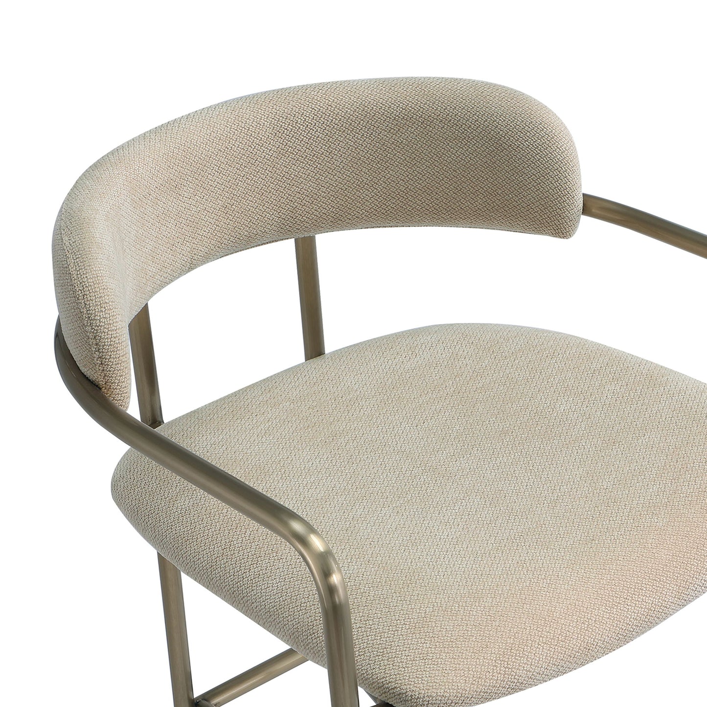 Manhattan Serene - Metal Upholstered Barstool
