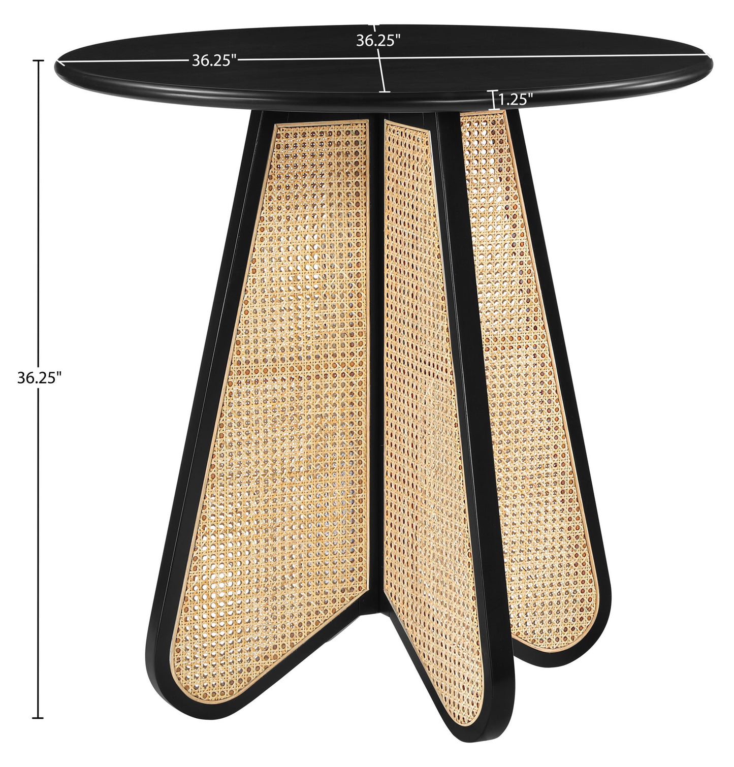 Butterfly - Solid Wood And Natural Cane Table