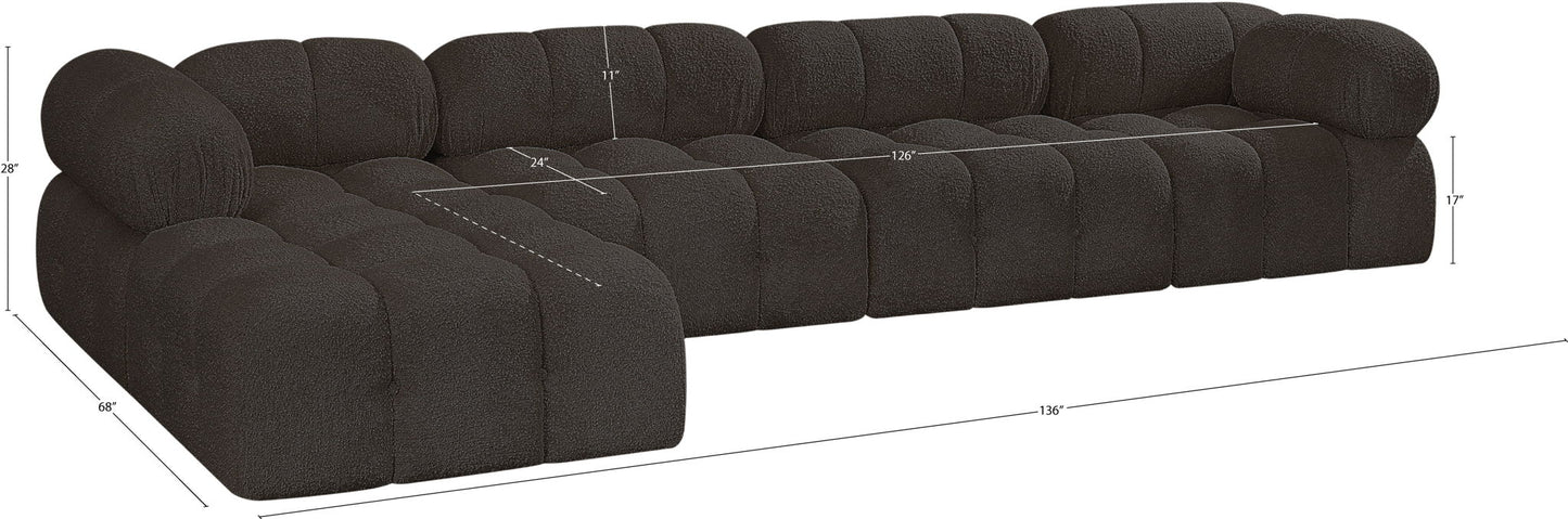Ames - 5 Piece Fabric Modular Sectional