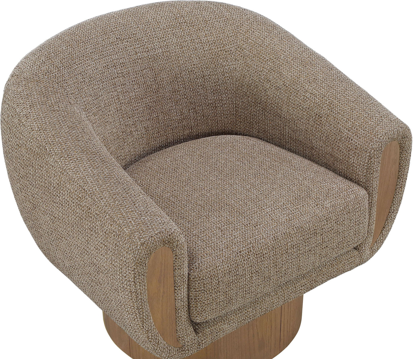 Avella - Interwoven Fabric Swivel Accent Chair