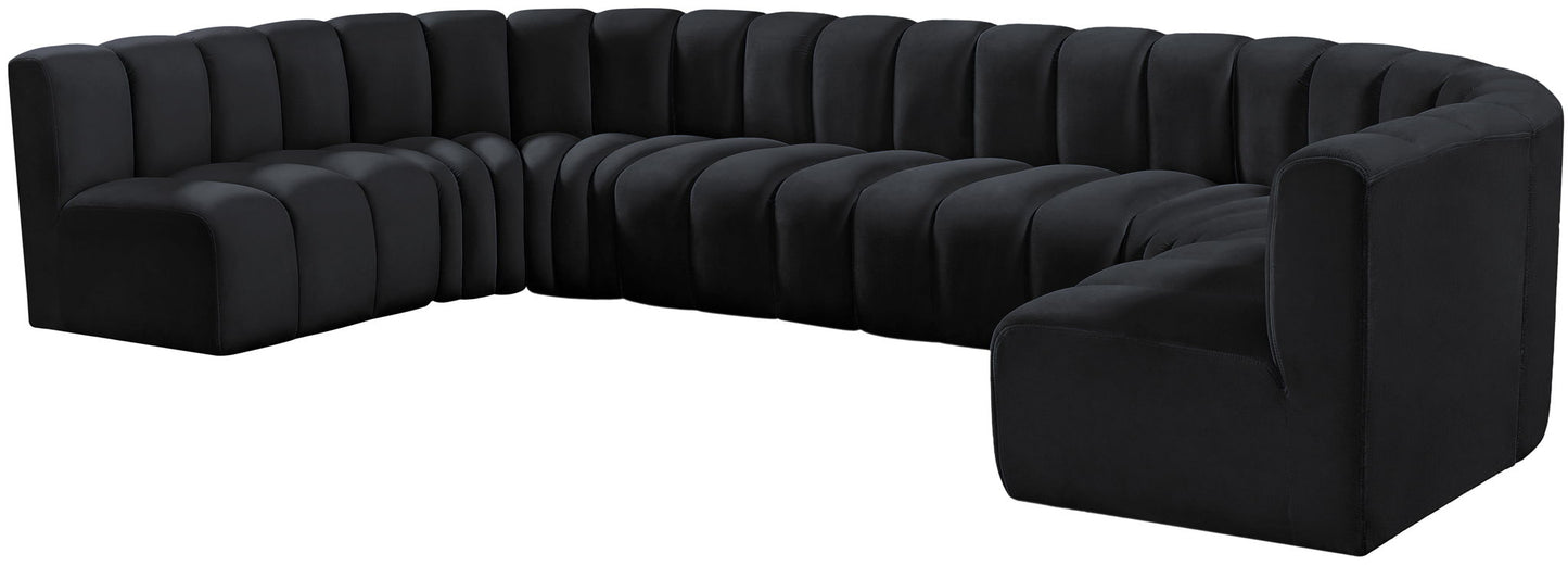 Arc - Velvet Modular U-Shaped Sectional