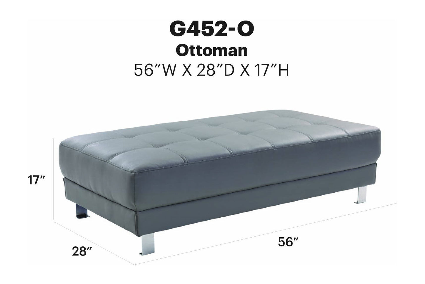 Glory Furniture - Riveredge - Milan Ottoman