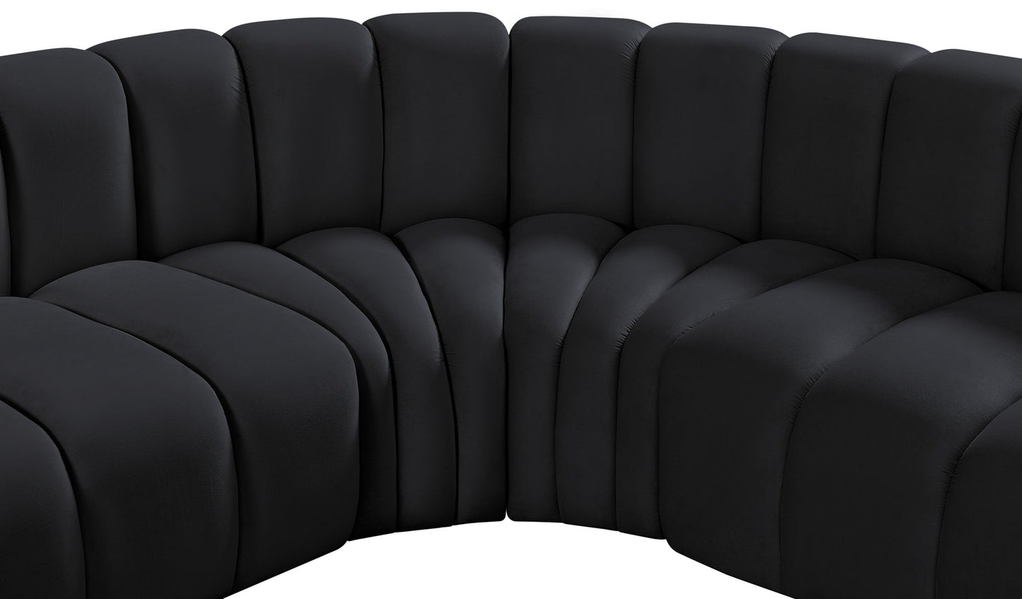 Arc - Velvet 6 Piece Curved Modular Sofa