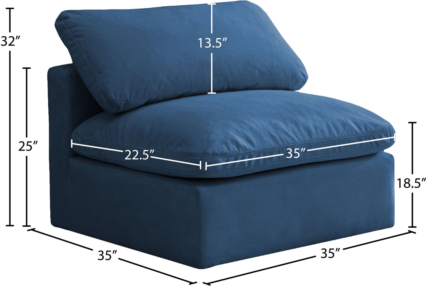 Plush - Modular Armless Chair