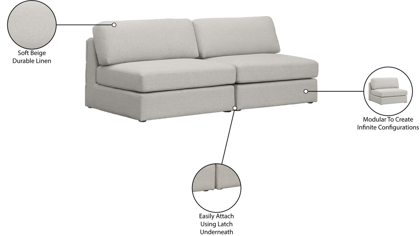 Beckham - Modular 2 Seat Armless Sofa