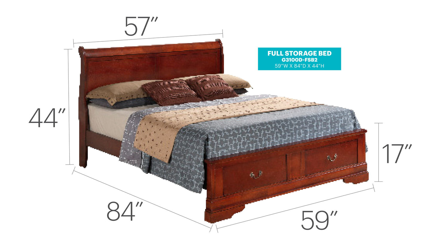 Glory Furniture - Louis Phillipe - Storage Bed