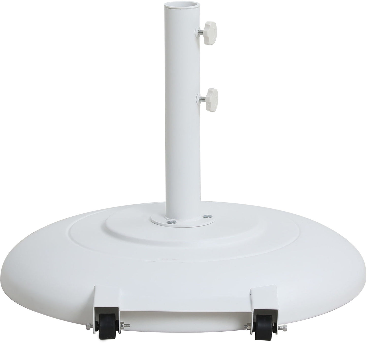 Amalfi - Patio Umbrella - White Base / Light Brown Pole