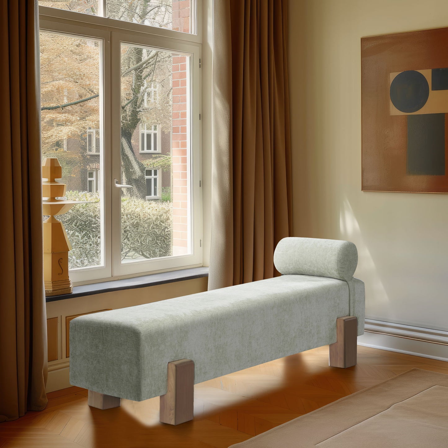 Edison - Bench - Light Brown Base