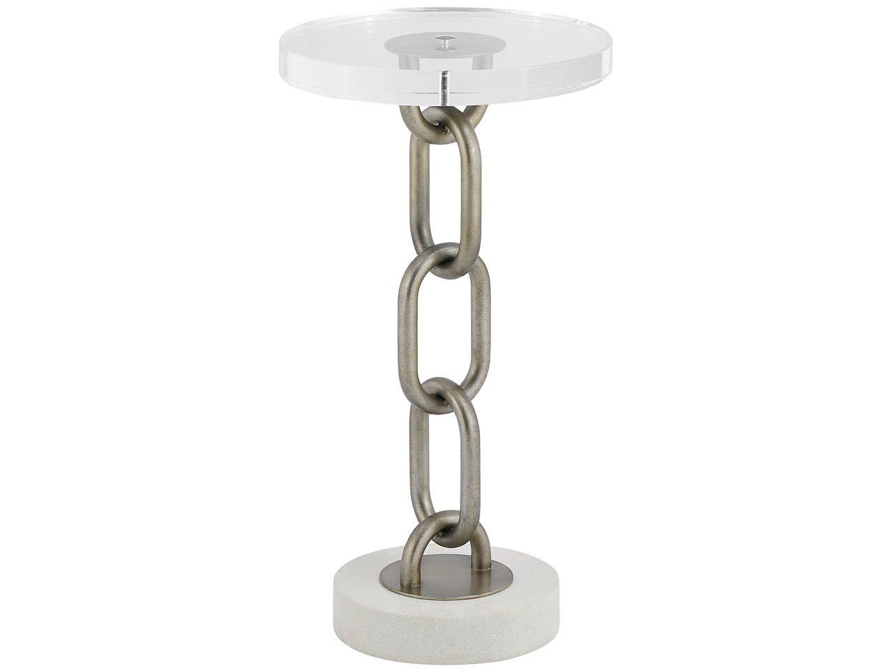 Oasis - Link Accent Table - Bronze / White