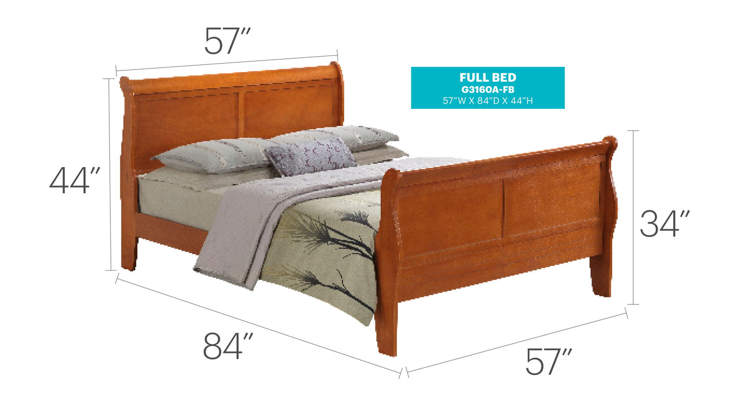 Glory Furniture - Louis Phillipe - Sleigh Bed