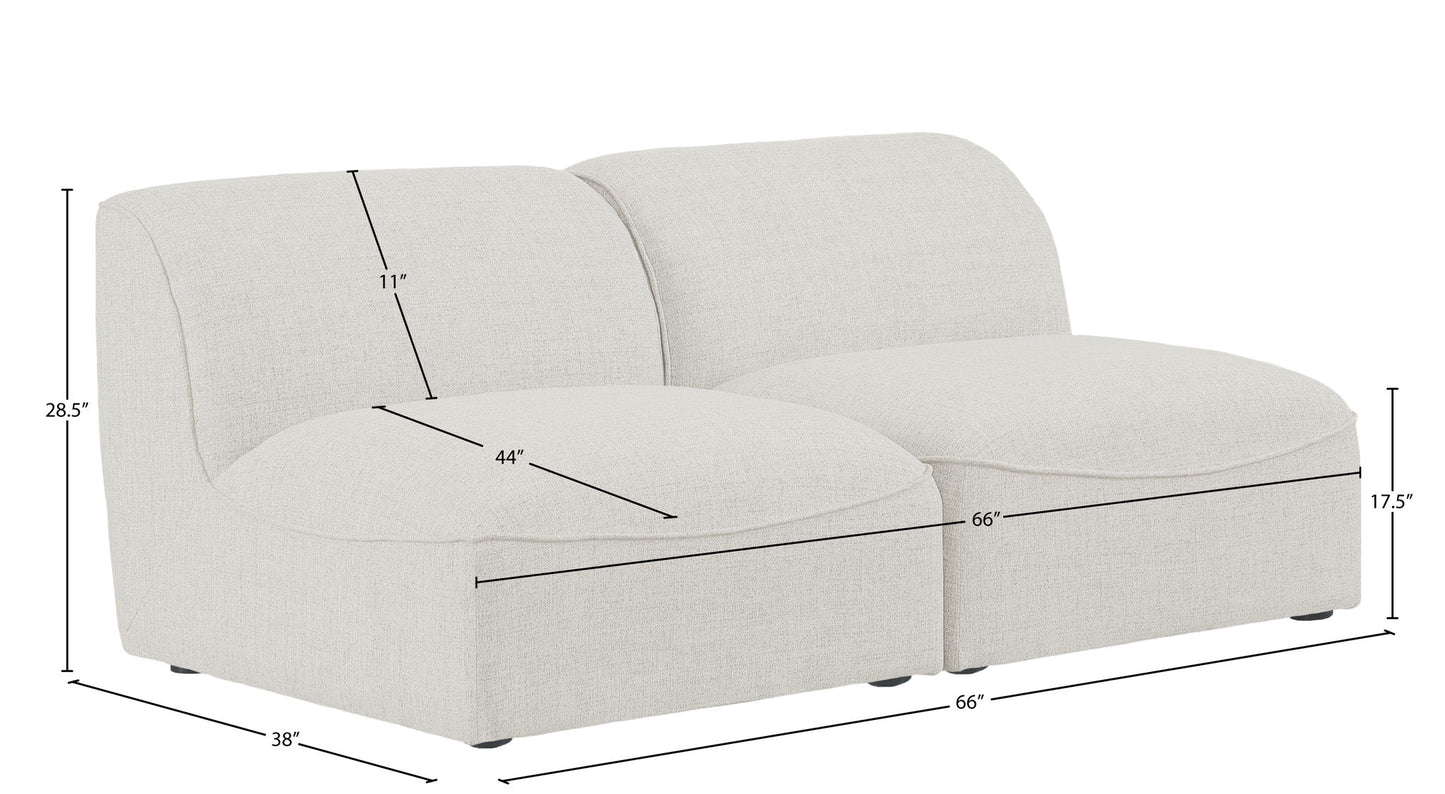 Miramar - 2 Seat Armless Modular Sofa