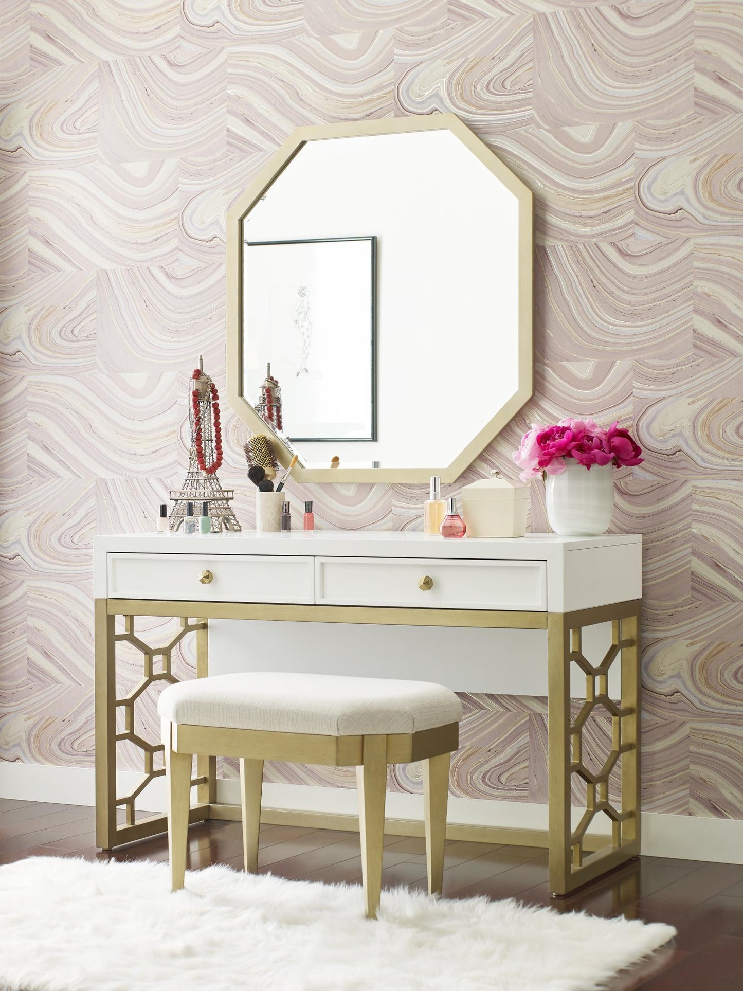 Chelsea by Rachael Ray - Vanity Stool - White