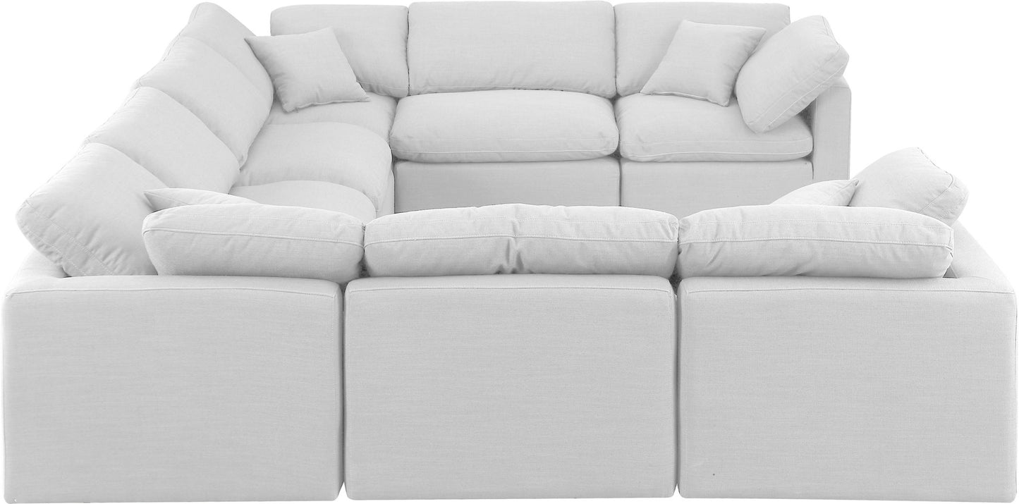 Indulge - Linen 8 Piece Modular Sectional - White