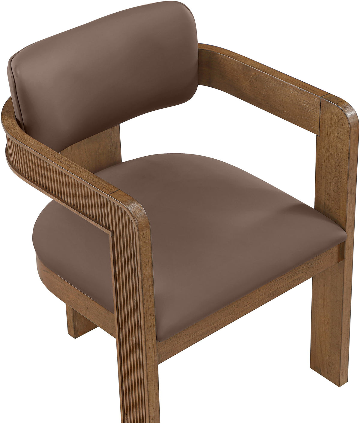 Sacha - Vegan Leather Upholstered Dining Chair With Brown Base (Set of 2)