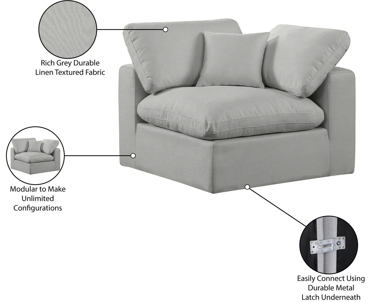Comfy - Linen Corner Chair