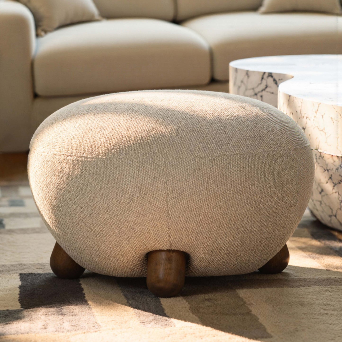 Pucker - Boucle Ottoman - Warm Gray